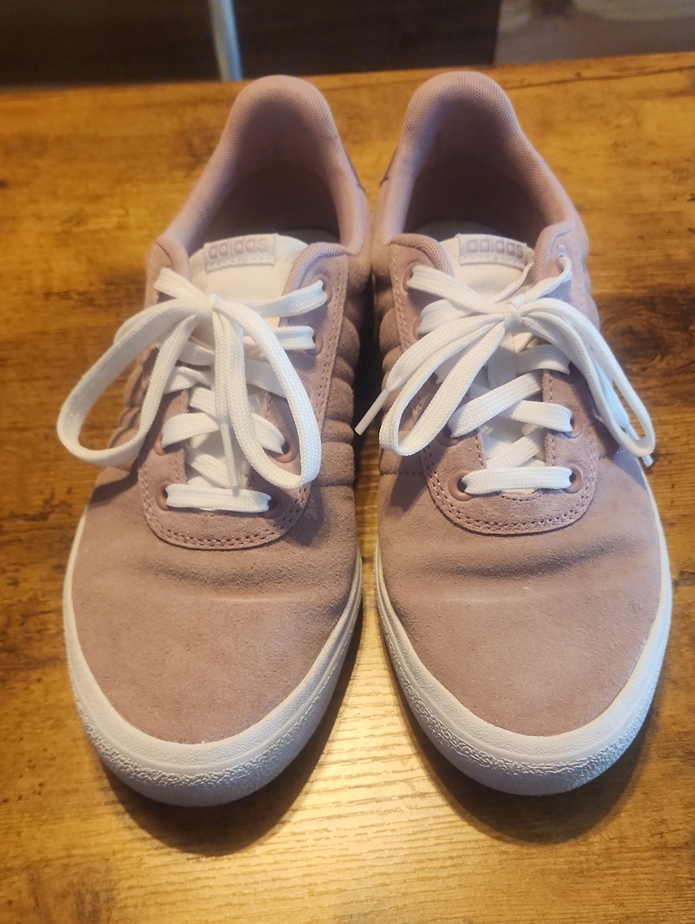 adidas Women's Suede Lace-Up Sneakers in Purple and White